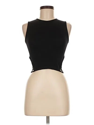 Pre-owned Suzette Tank Top Black Strapless Neckline Tops