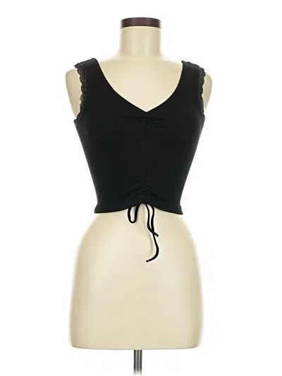 Pre-owned Suzette Tank Top Black Strapless Neckline Tops
