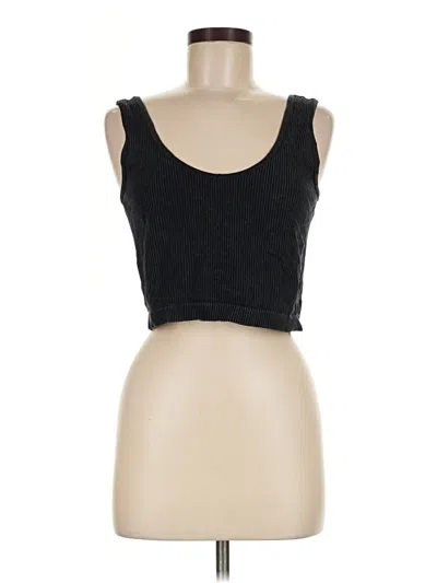 Pre-owned Suzette Tank Top Black Strapless Neckline Tops