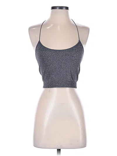 Pre-owned Suzette Tank Top Gray Halter Neckline Tops
