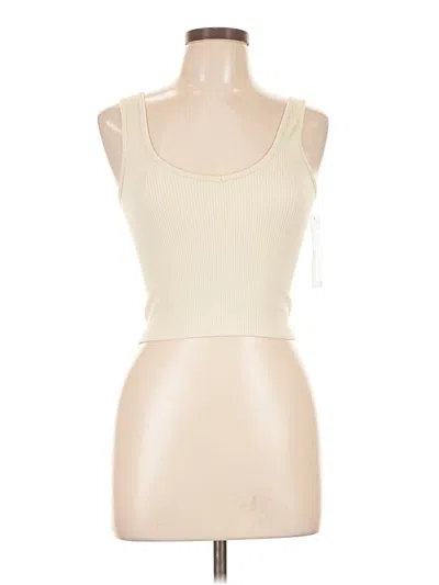 Pre-owned Suzette Tank Top Ivory Halter Neckline Tops