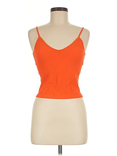 Pre-owned Suzette Tank Top Orange Strapless Neckline Tops