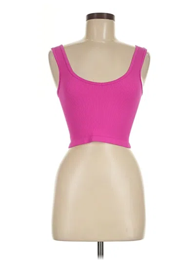 Pre-owned Suzette Tank Top Pink Strapless Neckline Tops