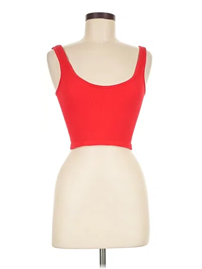 Pre-owned Suzette Tank Top Red Strapless Neckline Tops