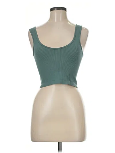 Pre-owned Suzette Tank Top Teal Strapless Neckline Tops