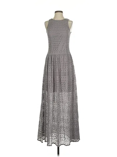Pre-owned Suzi Chin For Maggy Boutique Casual Dress In Gray