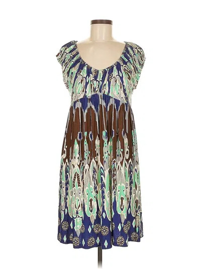 Pre-owned Suzi Chin For Maggy Boutique Cocktail Dress In Blue