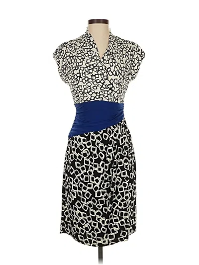 Pre-owned Suzi Chin For Maggy Boutique Cocktail Dress In Blue