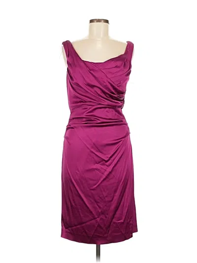 Pre-owned Suzi Chin For Maggy Boutique Cocktail Dress In Burgundy
