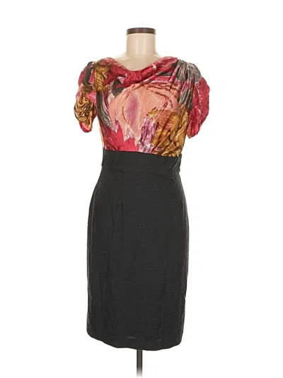 Pre-owned Suzi Chin For Maggy Boutique Cocktail Dress In Gray