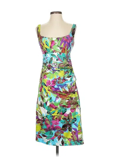 Pre-owned Suzi Chin For Maggy Boutique Cocktail Dress In Green