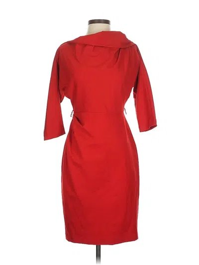 Pre-owned Suzi Chin For Maggy Boutique Cocktail Dress In Red