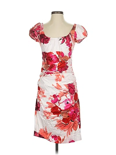 Pre-owned Suzi Chin For Maggy Boutique Cocktail Dress In White