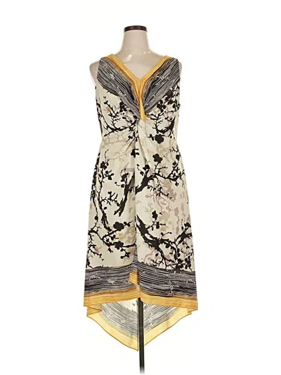 Pre-owned Suzi Chin For Maggy Boutique Cocktail Dress In White