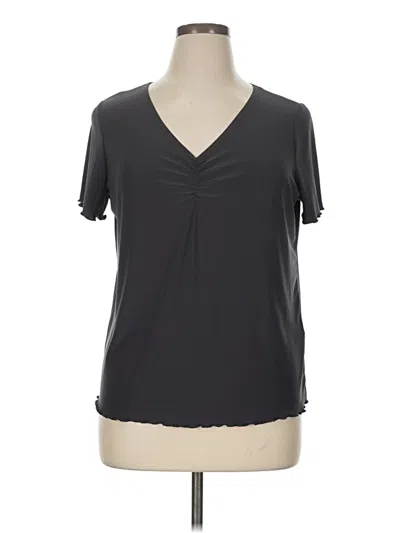 Pre-owned Suzie In The City Short Sleeve Blouse In Gray