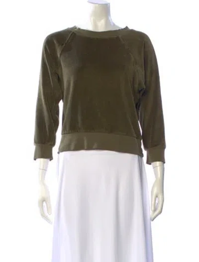 Pre-owned Suzie Kondi Bateau Neckline Sweater In Green