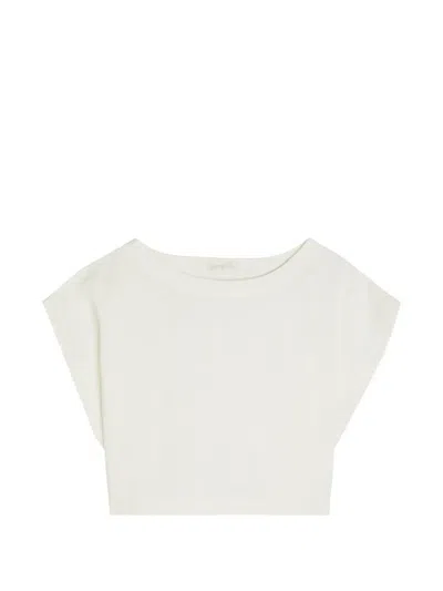 Suzie Kondi Kori Cropped Cotton-poplin Top In White