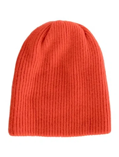 Pre-owned Suzie Kondi Cashmere Beanie In Orange