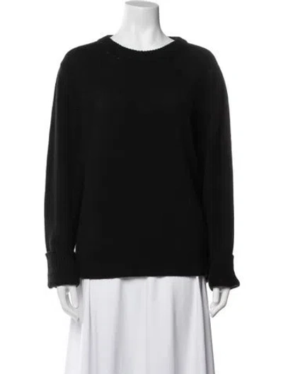 Pre-owned Suzie Kondi Cashmere Crew Neck Sweater In Black