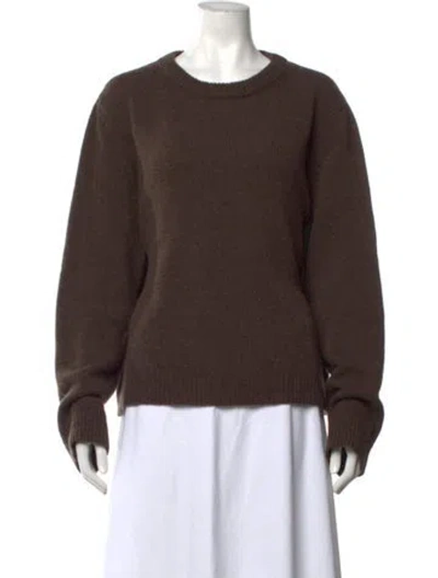Pre-owned Suzie Kondi Cashmere Crew Neck Sweater In Brown
