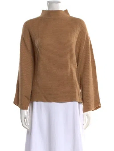 Pre-owned Suzie Kondi Cashmere Mock Neck Sweater In Brown