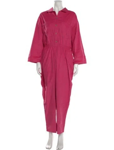 Pre-owned Suzie Kondi Corduroy Jumpsuit In Pink