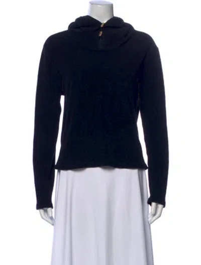 Pre-owned Suzie Kondi Crew Neck Long Sleeve Hoodie In Blue