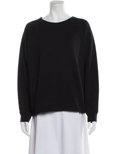 Pre-owned Suzie Kondi Crew Neck Long Sleeve Sweatshirt In Black