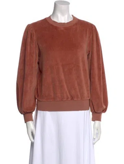 Pre-owned Suzie Kondi Crew Neck Long Sleeve Sweatshirt In Brown