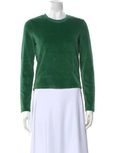 Pre-owned Suzie Kondi Crew Neck Long Sleeve Sweatshirt In Green