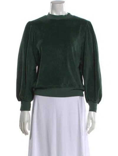 Pre-owned Suzie Kondi Crew Neck Long Sleeve Sweatshirt In Green