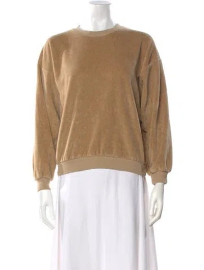 Pre-owned Suzie Kondi Crew Neck Long Sleeve Sweatshirt In Neutral