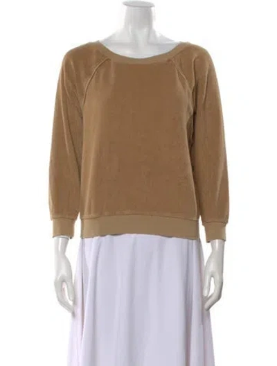 Pre-owned Suzie Kondi Crew Neck Long Sleeve Sweatshirt In Neutral