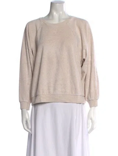 Pre-owned Suzie Kondi Crew Neck Long Sleeve Sweatshirt In Neutrals