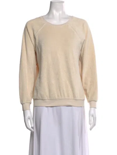 Pre-owned Suzie Kondi Crew Neck Long Sleeve Sweatshirt In Neutrals