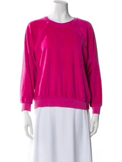 Pre-owned Suzie Kondi Crew Neck Long Sleeve Sweatshirt In Pink