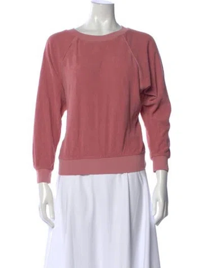 Pre-owned Suzie Kondi Crew Neck Long Sleeve Sweatshirt In Pink