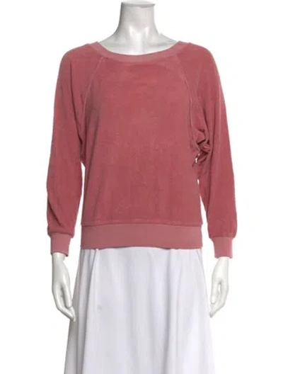 Pre-owned Suzie Kondi Crew Neck Long Sleeve Sweatshirt In Pink
