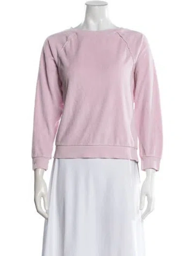 Pre-owned Suzie Kondi Crew Neck Long Sleeve Sweatshirt In Pink