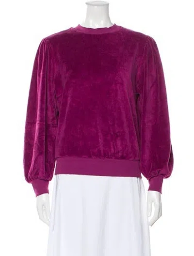 Pre-owned Suzie Kondi Crew Neck Long Sleeve Sweatshirt In Purple