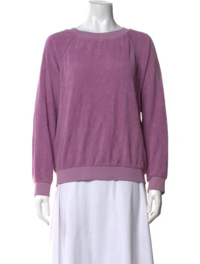 Pre-owned Suzie Kondi Crew Neck Long Sleeve Sweatshirt In Purple