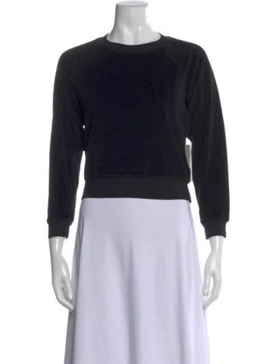 Pre-owned Suzie Kondi Crew Neck Long Sleeve Sweatshirt W/ Tags In Black