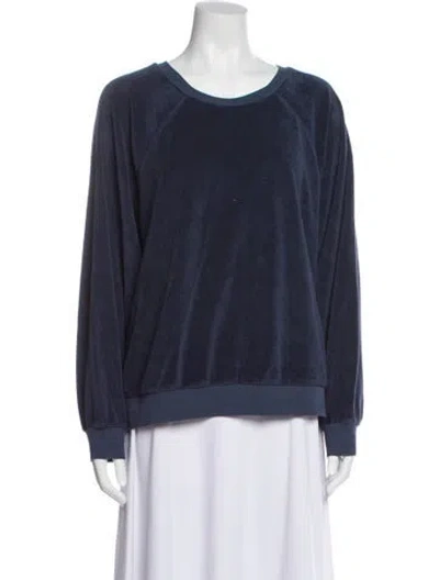 Pre-owned Suzie Kondi Crew Neck Long Sleeve Sweatshirt W/ Tags In Blue