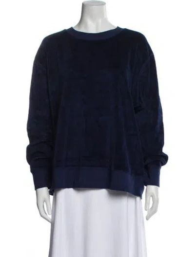 Pre-owned Suzie Kondi Crew Neck Long Sleeve Sweatshirt W/ Tags In Blue