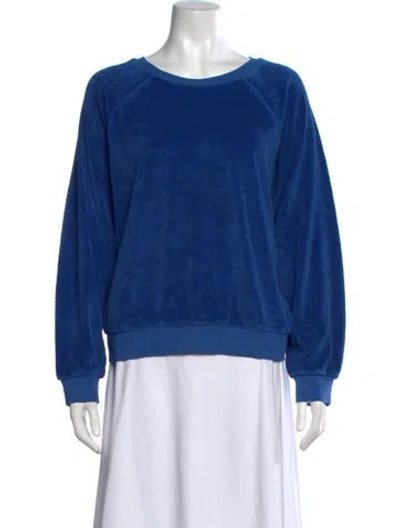 Pre-owned Suzie Kondi Crew Neck Long Sleeve Sweatshirt W/ Tags In Blue