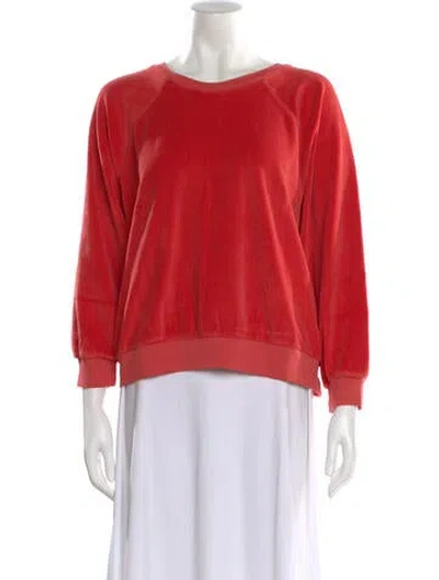 Pre-owned Suzie Kondi Crew Neck Long Sleeve Sweatshirt W/ Tags In Red