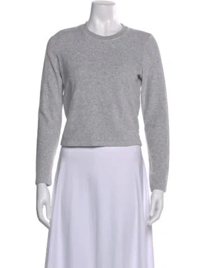 Pre-owned Suzie Kondi Crew Neck Long Sleeve Top In Gray