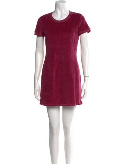 Pre-owned Suzie Kondi Crew Neck Mini Dress In Pink