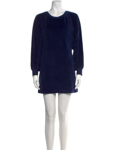 Pre-owned Suzie Kondi Crew Neck Mini Dress W/ Tags In Blue