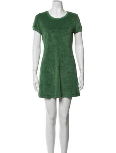 Pre-owned Suzie Kondi Crew Neck Mini Dress W/ Tags In Green